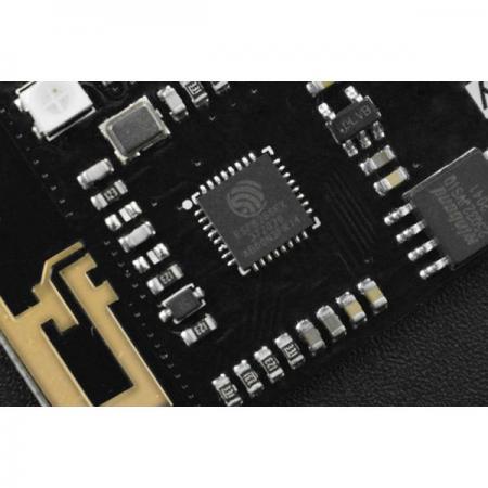 디바이스마트,MCU보드/전자키트 > 통신/네트워크 > 와이파이,DFROBOT,Gravity: 와이파이 IoT 모듈 (WiFi IoT Module) [TEL0126],Arduino IDE, MakeCode, Easy IoT, ThingSpeak 플랫폼 지원 / 마이크로비트, 아두이노, STM32에서 사용 가능 / UART 및 I2C 통신 / 3.3V~5.5V / IEEE802.11b/g/n / 2.4GHz