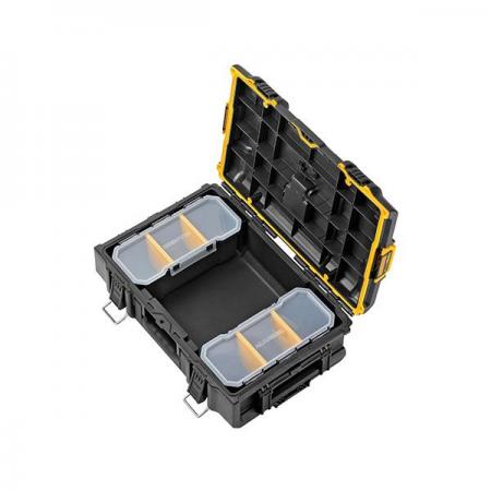 디바이스마트,공구함/작업대/엔클로저 > 공구함/부품함 > 이동공구함 > 디월트/스탠리 이동공구함,디월트,터프시스템2.0 소형 공구박스 DWST83293-1,모듈형 시스템 솔루션 / IP65 방진,방습 / 외부사이즈 185 X 371 X 554 mm / 무게 4.4Kg / 용량 19.3L / 원산지 이스라엘 / 1-70-321 후속모델