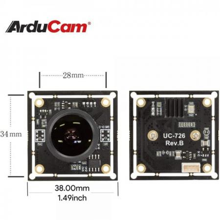 디바이스마트,MCU보드/전자키트 > 카메라/비디오 > 일반카메라,ArduCAM,Arducam 16MP 광각 USB 카메라 모듈 for Laptop [B0268],Sony 1 / 2.8”16MP Sony IMX298 이미지 센서를 기반으로하며 고품질 105도 (H) M12 렌즈, UVC 호환 USB 2.0 카메라가 장착되어 있습니다.