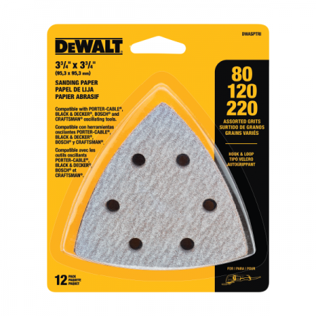 디바이스마트,수공구/전자공구/전동공구 > 전동/엔진공구 > 샌더/광택공구류 > 샌드페이퍼,디월트,샌딩 페이퍼 DWASPTRI,샌딩 페이퍼 #80/120/220 총 12장 원산지 중국