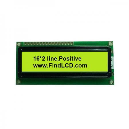 디바이스마트,LED/LCD > LCD 캐릭터/그래픽 > 캐릭터 LCD,Findlcd,GCB1602A-SFYLYHC06 (B),Format: 16*2 line / Spec: STN Y/G,Positive / Backlight: LED (Y/G color, array)