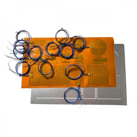 디바이스마트,스위치/부저/전기부품 > 지원부품 > 히터/열풍/열선,히터라이징,캡톤 필름 히터 패키지 A (온도센서+필름+방열판),KHR DC KIT (온도센서 O) / 12개의 PI 히터(필름 히터) + 온도센서 / 1T 방열판 포함