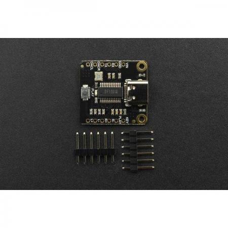 디바이스마트,MCU보드/전자키트 > 음악/앰프/녹음 > MP3/음악재생,DFROBOT,Fermion: DFPlayer Pro - A mini MP3 Player with On-board 128MB Storage (Breakout) [DFR0768],MP3 플레어어 모듈 / 컨트롤러를 사용하지 않고 온보드 버튼을 직접 눌러 음악을 재생하거나 전환 / 128MB의 저장 공간 / 치수 : 23 * 24.5mm / 0.91 * 0.96 / 전원 공급 장치 : 3.3V ~ 5V