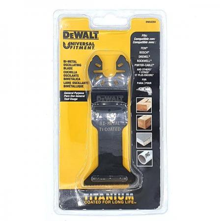 디바이스마트,수공구/전자공구/전동공구 > 전동/엔진공구 > 절단공구 > 만능커터날,디월트,멀티커터날 못박힌 목재용 DWA4204,티타늄 코팅 얇은 못과 목재 진동 절단 / 목재, PVC, 석고 / 44 x 55mm 18TPI BiM+Ti / 원산지 중국