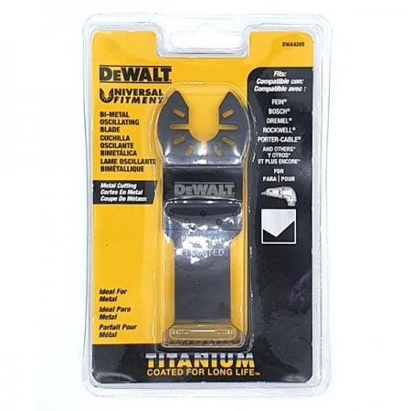디바이스마트,수공구/전자공구/전동공구 > 전동/엔진공구 > 절단공구 > 만능커터날,디월트,멀티커터날 금속용 DWA4209,티타늄 코팅 금속 진동 절단 / 30 x 43mm 18TPI BiM+Ti / 원산지 중국