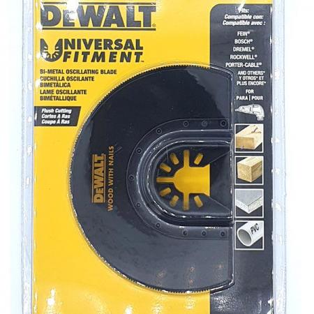 디바이스마트,수공구/전자공구/전동공구 > 전동/엔진공구 > 절단공구 > 만능커터날,디월트,멀티커터날 반원형 목재용 DWA4212,목재 수평 진동 절단 / 못박힌 목재 / 100mm 23t BiM / 원산지 중국