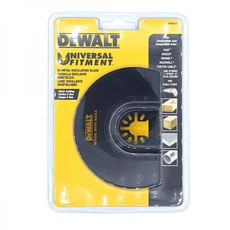 디바이스마트,수공구/전자공구/전동공구 > 전동/엔진공구 > 절단공구 > 만능커터날,디월트,멀티커터날 반원형 목재용 DWA4212,목재 수평 진동 절단 / 못박힌 목재 / 100mm 23t BiM / 원산지 중국