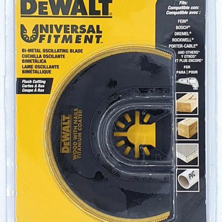 디바이스마트,수공구/전자공구/전동공구 > 전동/엔진공구 > 절단공구 > 만능커터날,디월트,멀티커터날 반원형 목재용 DWA4213,티타늄 코팅 목재 진동 절단 / 못박힌 목재 / 100mm 23t BiM+Ti / 원산지 중국