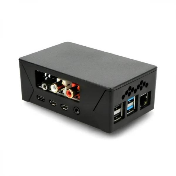 디바이스마트,오픈소스/코딩교육 > 라즈베리파이 > 라즈베리파이 확장보드/HAT,HiFiBerry,HIFIBERRY UNIVERSAL CASE FOR PI4, HighPi Pro BLACK,HiFiBerry DAC+ (RCA versions), Digi+ 또는 Amp+ 제품이 장착된 라즈베리파이4 전용 케이스 / 크기 : 10 × 7 × 4 cm / 무게 : 52 g / SKU : 4260439550590