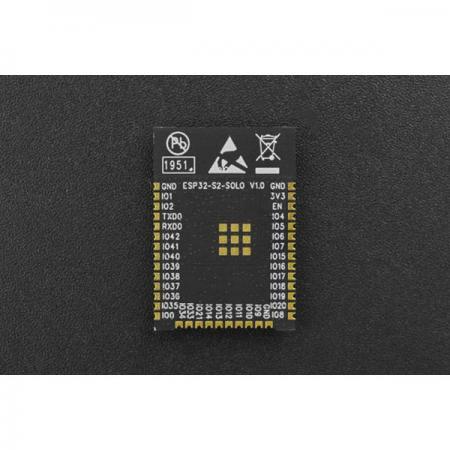 디바이스마트,MCU보드/전자키트 > 통신/네트워크 > 와이파이,DFROBOT,ESP32-S2- SOLO Wi-Fi Module (PCB antenna) [DFR0743-SOLO],ESP32-S2- SOLO / 풍부한 주변 장치와 고성능을 갖춘 일반 WiFi MCU 모듈 /  38핀, 4MB SPI 플래시 포함 / ESP32-S2 칩 / 크기 : (18 x 25.5 x 3.1) mm / 최대 150Mbps의 데이터 속도