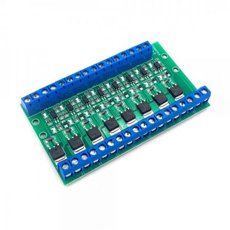 디바이스마트,MCU보드/전자키트 > 버튼/스위치/제어/RTC > 모터/모터컨트롤,SZH,Mosfet GPIO 보드 8채널 YYNMOS-8 [SZH-YY013],8채널 AF60N03 MOSFET 모듈 / 36V, 5A까지 제어 가능 / 모터, LED 단방향 제어가능 / 릴레이 대용
