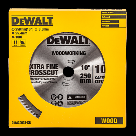 디바이스마트,수공구/전자공구/전동공구 > 전동/엔진공구 > 절단공구 > 만능커터날,디월트,12인치 100T 원형톱날 목재용 DWA30005,300mm (12), 100T /  3.2/2.2t