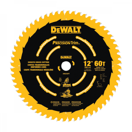 디바이스마트,수공구/전자공구/전동공구 > 전동/엔진공구 > 절단공구 > 만능커터날,디월트,12인치 60T 정밀가공용 원형톱날 DW3216PT,305mm (12),  60T