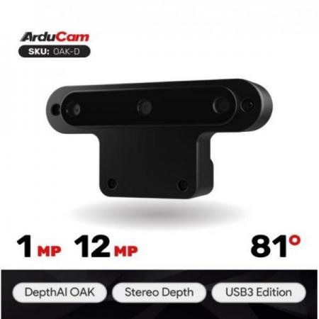 디바이스마트,MCU보드/전자키트 > 인공지능/임베디드/산업용 > 인공지능/머신러닝 > 인공지능 카메라/비젼,ArduCAM,OpenCV AI Kit OAK-D : OV9282 × 2 + IMX378 + Intel Movidius Myriad X for Depth AI OAK [OAK-D],OpenCV AI 키트 OAK-D / DEPTHAI OAK 카메라 모듈/ 고급 신경망을 동시에 실행 / 두 개의 스테레오 카메라에서 깊이 , 중앙 4K 카메라에서 색상 정보 제공