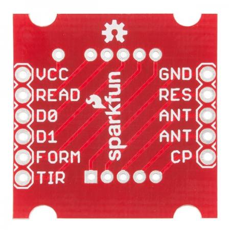 디바이스마트,MCU보드/전자키트 > 통신/네트워크 > RFID,SparkFun,SparkFun RFID Reader Breakout [SEN-13030],SparkFun RFID simple Break out board / 2mm 핀을 0.1 헤더로 변환 / ID-3LA, ID-12LA 및 ID-20LA 사용시 브레이크 아웃 보드에 직접 납땜 하거나 2mm 소켓 사용가능 /VCC, READ, D0, D1, FORM, TIR, CP, ANT, RES 및 GND를 모두 포함