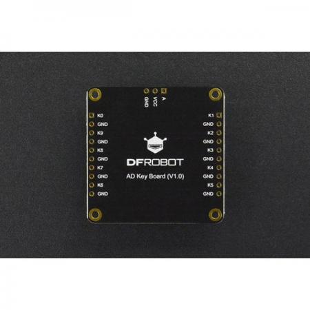 디바이스마트,MCU보드/전자키트 > 센서모듈 > 소리/음성센서,DFROBOT,Fermion: ADKey Board -10 Keys (Breakout) [DFR0792],음성 녹음기 모듈 구동  ADKey 보드 / 10개 키 포함 / 메인 컨트롤러의 ADkey 입력으로 사용가능 / 전원 공급 장치 : 3.3 ~ 5V