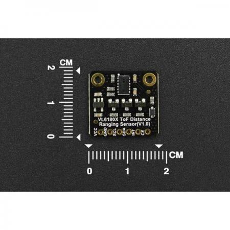 디바이스마트,MCU보드/전자키트 > 센서모듈 > 라이다/거리/초음파/라인 > 거리/근접센서,DFROBOT,Fermion: VL6180X ToF Distance Ranging Sensor (Breakout) [SEN0427],Fermion : VL6180X ToF 거리 측정 센서 / 표적 반사율과 관계없이 정확하게 거리 측정 / 최대 200mm 판독 가능 /  주변 광 레벨 측정