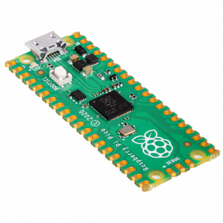 디바이스마트,오픈소스/코딩교육 > 라즈베리파이 > 라즈베리파이 보드,라즈베리파이,라즈베리파이 피코 (Raspberry Pi Pico),RP2040 chip 기반의 작고 강력한 마이크로 컨트롤러 보드 / 듀얼코어 ARM Cortex M0+ (최대 133 MHz) / 264KB SRAM + 2MB Flash / 26개의 다기능 GPIO 핀 / 온도센서 내장 / 21 mm × 51 mm / SC0915