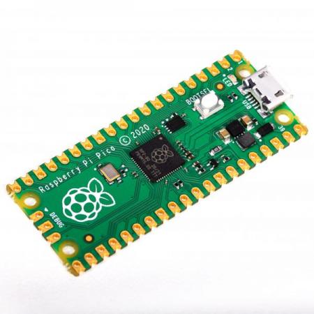 디바이스마트,오픈소스/코딩교육 > 라즈베리파이 > 라즈베리파이 보드,라즈베리파이,라즈베리파이 피코 (Raspberry Pi Pico),RP2040 chip 기반의 작고 강력한 마이크로 컨트롤러 보드 / 듀얼코어 ARM Cortex M0+ (최대 133 MHz) / 264KB SRAM + 2MB Flash / 26개의 다기능 GPIO 핀 / 온도센서 내장 / 21 mm × 51 mm / SC0915