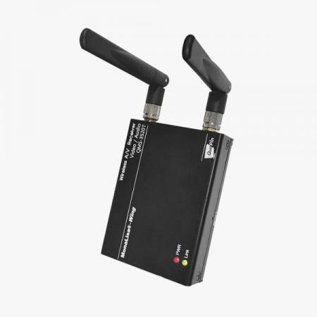 디바이스마트,컴퓨터/모바일/가전 > 네트워크/케이블/컨버터/IOT > 영상 무선장비 > 영상 무선 송/수신장비,QUOPIN,WING 송수신기 세트 [QMS-3520],비디오,오디오 실시간 무선 네트워크 전송 / 충분한 전송 거리: 실내 ~50m, 야외 ~200m / 초저지연 : 60~90msec