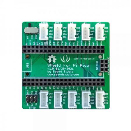 디바이스마트,오픈소스/코딩교육 > 라즈베리파이 > 라즈베리파이 확장보드/HAT,Seeedstudio,Grove Shield for Pi Pico v1.0 [103100142],다양한 종류의 Grove 커넥터와 통합되는 Raspberry Pi Pico 용 플러그 앤 플레이 쉴드