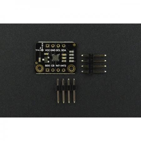 디바이스마트,MCU보드/전자키트 > 센서모듈 > 가속도/자이로/지자기센서 > 가속도센서,DFROBOT,Fermion: I2C H3LIS200DL Triple-Axis Accelerometer (Breakout) [SEN0408],I2C H3LIS200DL 삼축 가속도계 / ± 100g / ± 200g 스케일 범위 / 0.5Hz ~ 1kHz의 출력 데이터로 가속도 측정