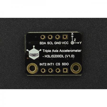 디바이스마트,MCU보드/전자키트 > 센서모듈 > 가속도/자이로/지자기센서 > 가속도센서,DFROBOT,Fermion: I2C H3LIS200DL Triple-Axis Accelerometer (Breakout) [SEN0408],I2C H3LIS200DL 삼축 가속도계 / ± 100g / ± 200g 스케일 범위 / 0.5Hz ~ 1kHz의 출력 데이터로 가속도 측정