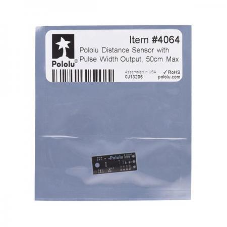 디바이스마트,MCU보드/전자키트 > 센서모듈 > 라이다/거리/초음파/라인 > 거리/근접센서,Pololu,Pololu Distance Sensor with Pulse Width Output, 50cm Max #4064,디지털펄스 폭 인터페이스 사용하여 최대 50cm 떨어진 물체의 거리를 측정 할 수 있는 소형 센서 / 3.0V~5.5V의 입력 전압 범위에서 작동