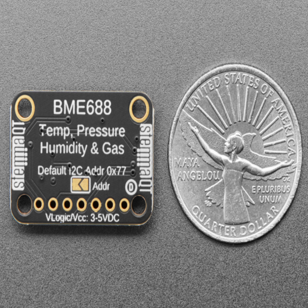 디바이스마트,MCU보드/전자키트 > 센서모듈 > 온도/습도 > 온습도겸용,Adafruit,Adafruit BME688 - Temperature, Humidity, Pressure and Gas Sensor - STEMMA QT [ada-5046],다양한 환경 감지가 가능한 센서 / 온도,습도,기압 및 VOC 가스 감지 기능 포함