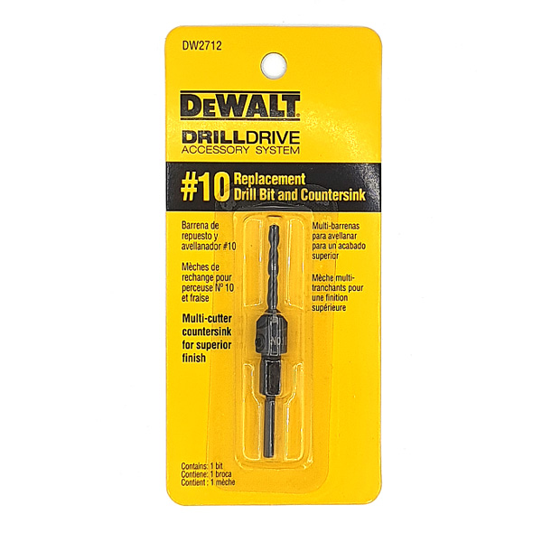 디바이스마트,수공구/전자공구/전동공구 > 초경/절삭공구 > 드릴류 > 목공드릴,디월트,교체용 카운터 싱크 비트 #10 DW2712,교체용 카운터 싱크 비트 #10 