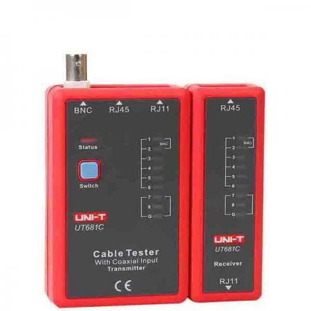 디바이스마트,수공구/전자공구/전동공구 > 전자공구 > 랜공구/잡자재 > 랜툴/랜테스터,UNI-T,휴대용 케이블 테스터 UT681C,RJ45 / RJ11 / BNC, 테스트 모드, 단락, 크로스 오버, 개방 회로, 이더넷 케이블, 온도, 습도, 고도