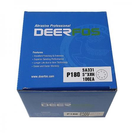 디바이스마트,수공구/전자공구/전동공구 > 작업공구 > 철물/연마공구류 > 페파류(사포)/연마패드,디어포스,디어포스 원형사포 벨크로 5인치 8홀 80방,5인치 125mm 8홀(홀지름5mm) 원형사포 80방 / 벨크로타입 (찍찍이) / 일반 종이사포와 달리 수명이 길고 털어서 재 사용이 가능/ 개당 가격이며, 1박스는 100개 입니다.