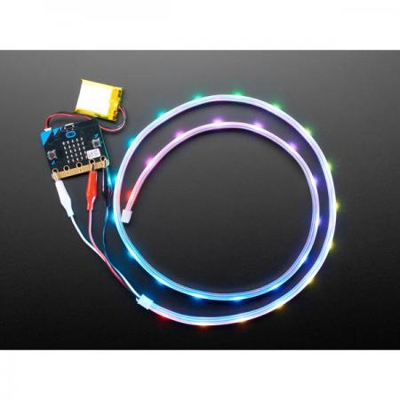 디바이스마트,LED/LCD > LED 인테리어조명 > LED 스트립,Adafruit,Adafruit NeoPixel LED Strip w/ Alligator Clips - 30 LEDs/meter - 1 Meter - BLACK [ada-3812],Adafruit NeoPixel LED Strip (악어 클립 포함) / 길이 : 1M / 미터당 30 LED / 3-5V DC 전원 공급 (6V 이상 사용 금지)