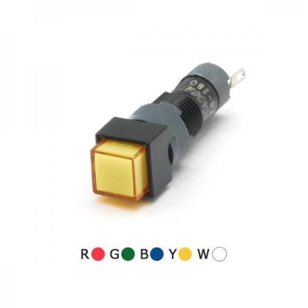 디바이스마트,스위치/부저/전기부품 > 산업용 스위치/제어 기기 > 제어/안전 스위치 > 기타 스위치,KACON,12파이 조광형 표시등 스위치 K12-180 (정사각형),12∅ / PL / 정사각형 / 6,12,24VDC / Red / Green / Yellow / White / Blue 선택가능