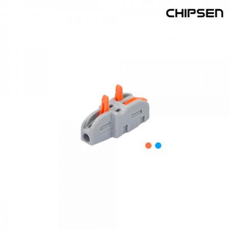 디바이스마트,케이블/전선 > 무탈피/탈피 커넥터 > 탈피 커넥터,(주)칩센,레버형커넥터(조립식 구분확장) PCT-1-2,"1:2 레버 조립식 구분 확장, 1:2연결, 정격전압 250V, 정격전류 32A, 전선규격 (0.08~2.5(4.0)mm2/28~14(12)AWG), Size(W14.0 x D40.2 x H14.8mm)"