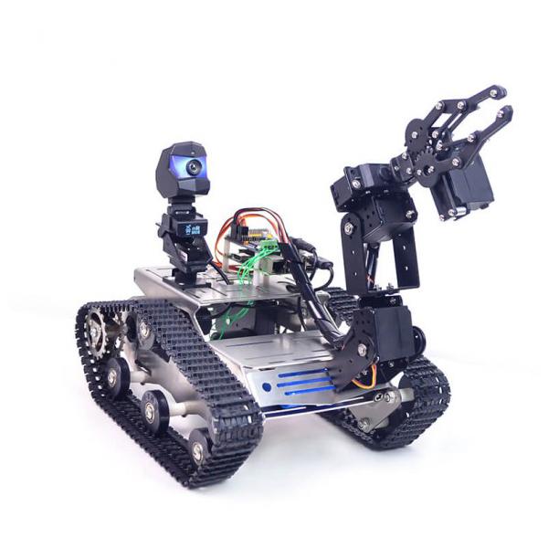 Raspberry Pi 4B TH FPV Tank Robot(Sensor version with A1 small claw (4G))