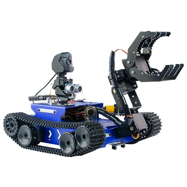 GFS-X(Raspberry pi 4B(2G) A1 Claw) AI Smart Tank Robot Kit with 4DOF Robot Arm