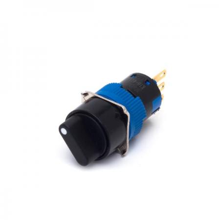 디바이스마트,스위치/부저/전기부품 > 산업용 스위치/제어 기기 > 제어/안전 스위치 > 셀렉터 스위치(22파이 이하),KACON,16파이 비조광형 2단 셀렉터 흑색 K16-412K (원형 2C),16∅ / 2단 / 원형 / 2A2B / 흑색