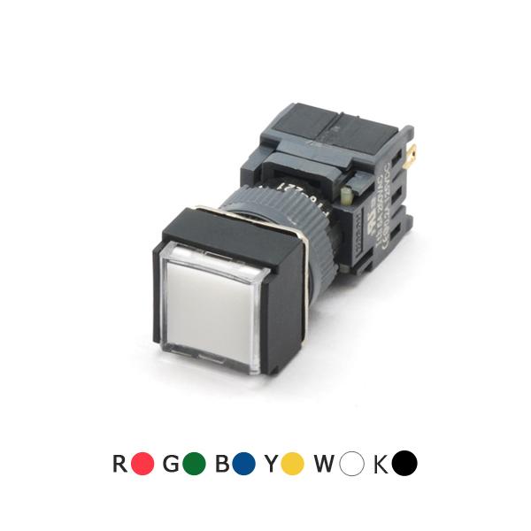 16파이 비조광 누름유지 스위치 F16-321 (정사각형)