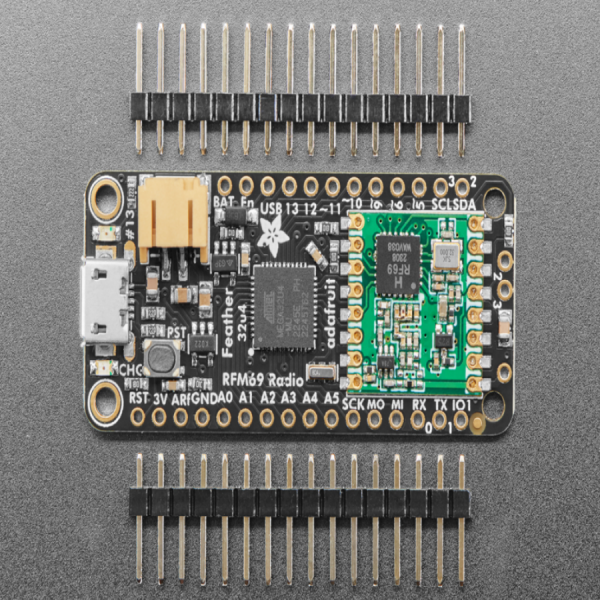디바이스마트,오픈소스/코딩교육 > 아두이노 > 아두이노 통신모듈,Adafruit,Adafruit Feather 32u4 with RFM69HCW Packet Radio-433MHz-RadioFruit [ada-3077],RFM69HCW 패킷 라디오가 포함된 아두이노 호환 개발 보드 / 433MHz 라디오 모듈