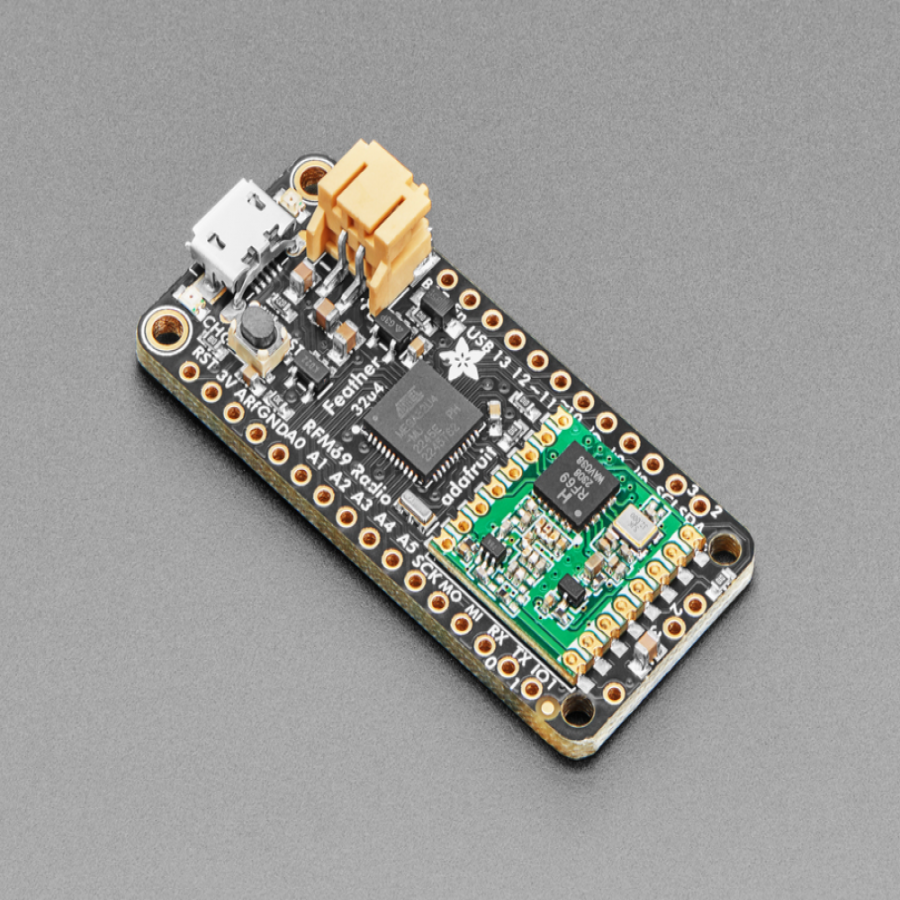 Adafruit Feather 32u4 with RFM69HCW Packet Radio-433MHz-RadioFruit [ada-3077]