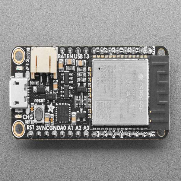 디바이스마트,오픈소스/코딩교육 > 아두이노 > 아두이노 통신모듈,Adafruit,Adafruit HUZZAH32 – ESP32 Feather Board (pre-soldered) [ada-3591],사전 납땜 된 HUZZAH32–ESP32 기반 통신 개발 보드 / 아두이노 호환 / WROOM32 모듈에 4MB 플래시 포함