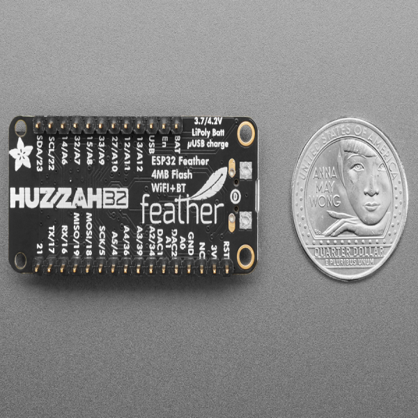 디바이스마트,오픈소스/코딩교육 > 아두이노 > 아두이노 통신모듈,Adafruit,Adafruit HUZZAH32 – ESP32 Feather Board (pre-soldered) [ada-3591],사전 납땜 된 HUZZAH32–ESP32 기반 통신 개발 보드 / 아두이노 호환 / WROOM32 모듈에 4MB 플래시 포함