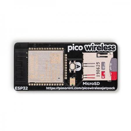 디바이스마트,오픈소스/코딩교육 > 파이썬/IoT 개발 보드 > ESP32,Pimoroni,Pico Wireless Pack [PIM548],라즈베리파이 피코 무선 팩 /  ESP32-WROOM-32E 모듈 내장 / 2.4GHz 무선 네트워크에 Pico를 연결하여 데이터 전송