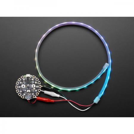 디바이스마트,LED/LCD > LED 인테리어조명 > LED 스트립,Adafruit,Adafruit NeoPixel LED Strip w/ Alligator Clips - 60 LED/m - 0.5 Meter Long - Black Flex [ada-3811],Adafruit NeoPixel LED Strip (악어 클립 포함) / 길이 : 0.5M / 미터당 60 LED / 3-5V DC 전원 공급 (6V 이상 사용 금지)