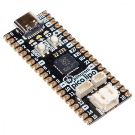 디바이스마트,오픈소스/코딩교육 > 파이썬/IoT 개발 보드 > RP2040/RP2350,Pimoroni,Pimoroni Pico LiPo [PIM560],RP2040 기반의 16MB QSPI (XiP) 플래시가 탑재되어 있는 MCU 보드 / 입력 전압 범위 3V-5.5V