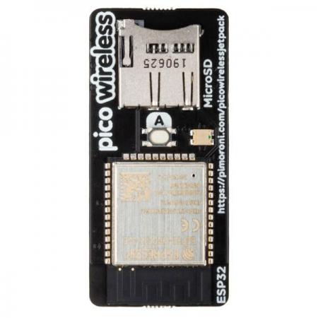 디바이스마트,오픈소스/코딩교육 > 파이썬/IoT 개발 보드 > ESP32,Pimoroni,Pico Wireless Pack [PIM548],라즈베리파이 피코 무선 팩 /  ESP32-WROOM-32E 모듈 내장 / 2.4GHz 무선 네트워크에 Pico를 연결하여 데이터 전송