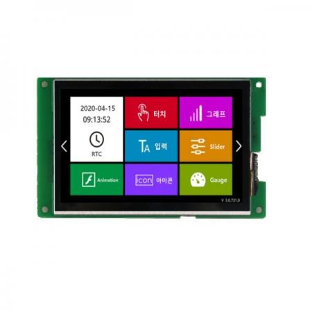 디바이스마트,LED/LCD > LCD COLOR > 칼라터치 LCD패널,JK전자,ezHMI EZ80480M050 5인치 RS232 LCD,800*480 해상도의 5인치 산업/의료용 M시리즈 시리얼(TTL/RS232)제어 TFT LCD 입니다. / 32bit LCD전용 제어SOC프로세서, 고용량 SDRAM, NAND플레시 내장 / 터치없음