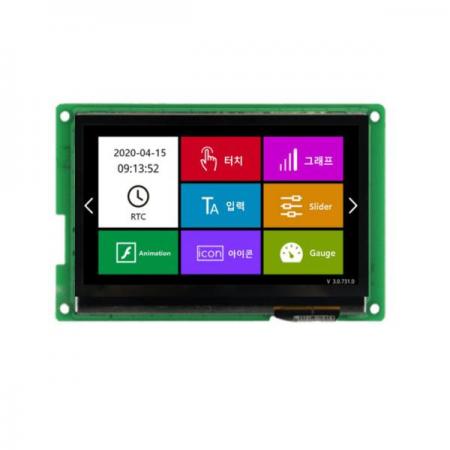 디바이스마트,LED/LCD > LCD COLOR > 칼라터치 LCD패널,JK전자,ezHMI EZ80480M043 4.3인치 RS232 LCD,800*480 해상도의 4.3인치 산업/의료용 M시리즈 시리얼(TTL/RS232)제어 TFT LCD 입니다. / 32bit LCD전용 제어SOC프로세서, 고용량 SDRAM, NAND플레시 내장 / 터치 없음