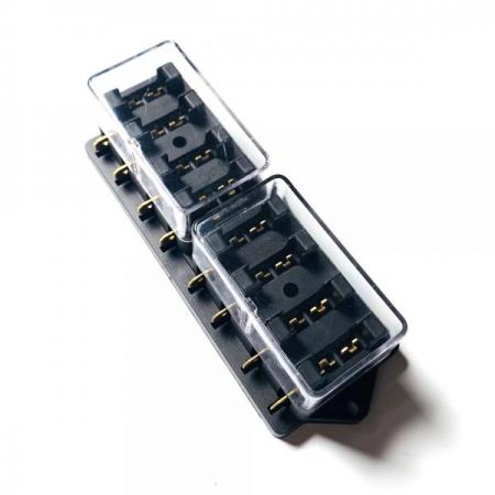 디바이스마트,커넥터/PCB > 핀헤더/IC 소켓 > 퓨즈홀더/퓨즈클립,SMG,차량용 퓨즈박스 8구 키트(1열) [SZH-JA022],퓨즈박스(퓨즈 포함)  / 8구 / 1열 / 단자 노출형 /  차량, 조명용으로 사용 / 투명커버O